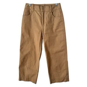 Vince Khaki Mid Rise Wide Leg Cropped Chino Pants Women’s Size 0